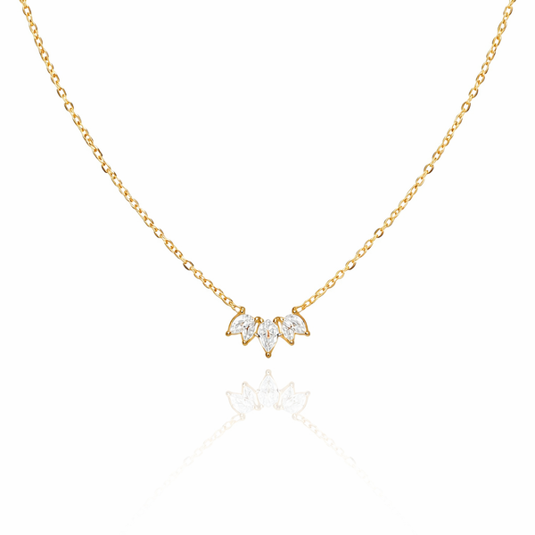 Crystal Vibe Gold Necklace