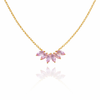 Pink Marque Cluster Necklace