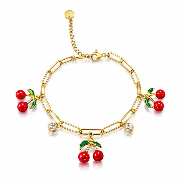 Statement Cherry Charms Bracelet