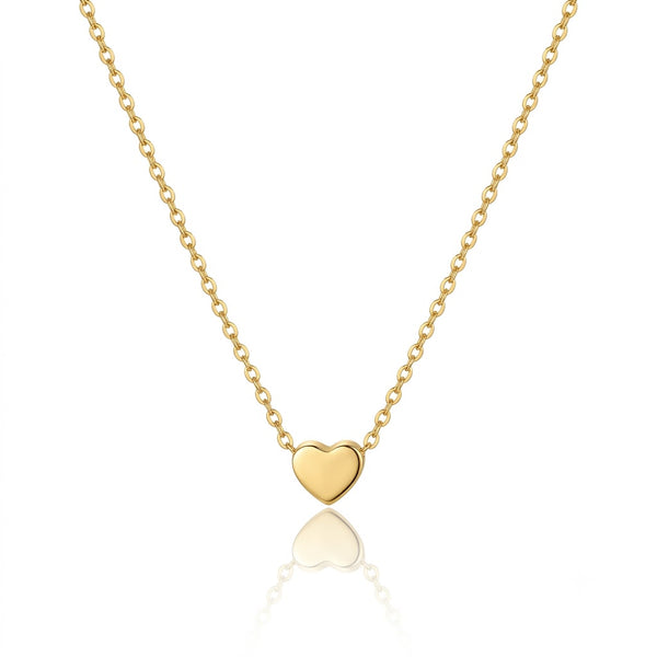 Gold Plain Heart Necklace