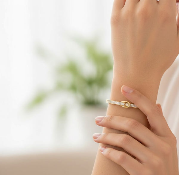 Diamond Layered Belt Bracelet