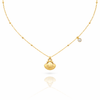 Gold Shell Pearl Necklace
