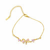 Pink Crystal Bow Bracelet