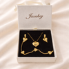 All hearts Bracelet Earring Necklace Combo