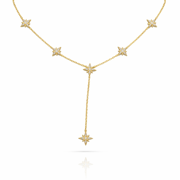 Crystal Stars Dangle Necklace
