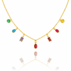 Rainbow Multi Crystal Necklace