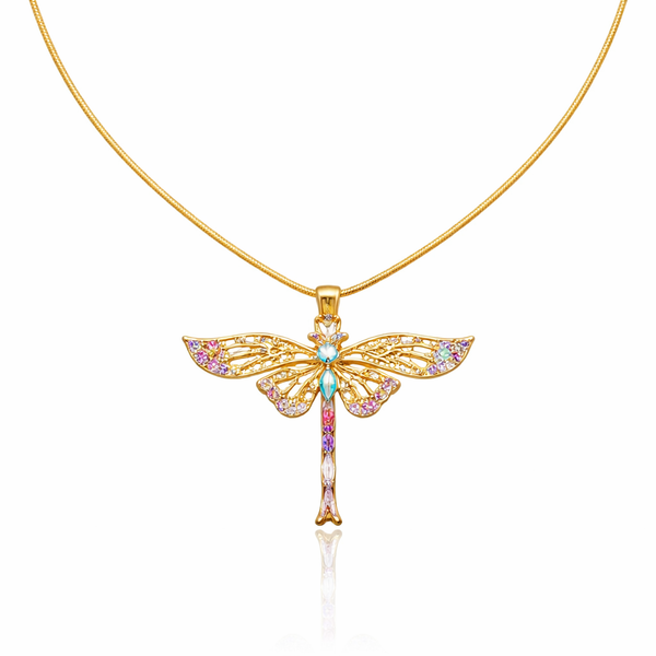 Crystal Dragonfly Necklace