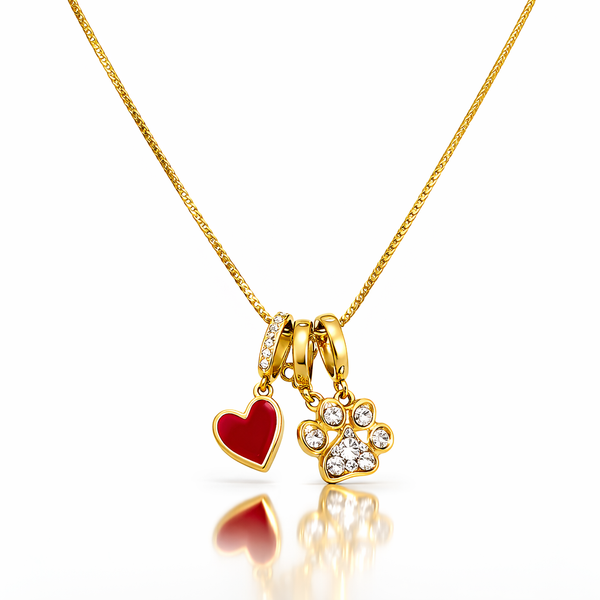 Heart & Paw Necklace