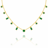 Emerald Circle Stone Necklace