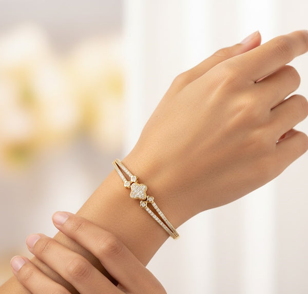 Crowned Clover Bracelet