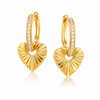 Heart Hoop Dangle Earrings
