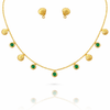 Shell Stone Necklace with Earrings