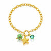 Emerald Stone Star Bracelet