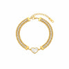 White heart tennis Bracelet