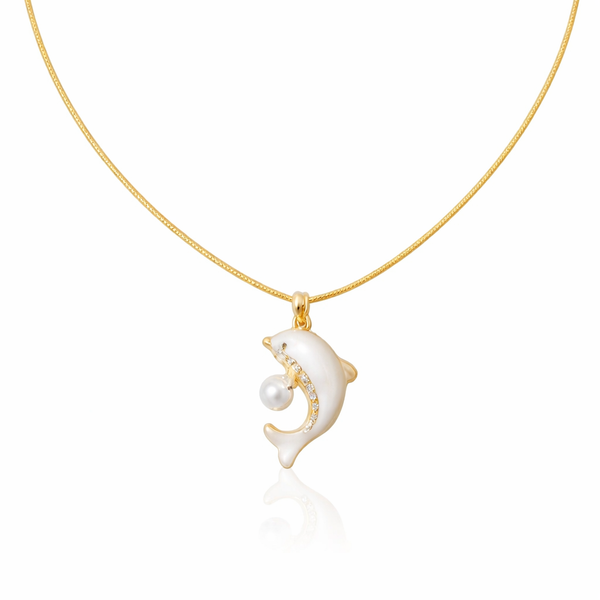 Pearl Dolphin Necklace