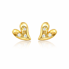 Solid Gold Crystal Earrings