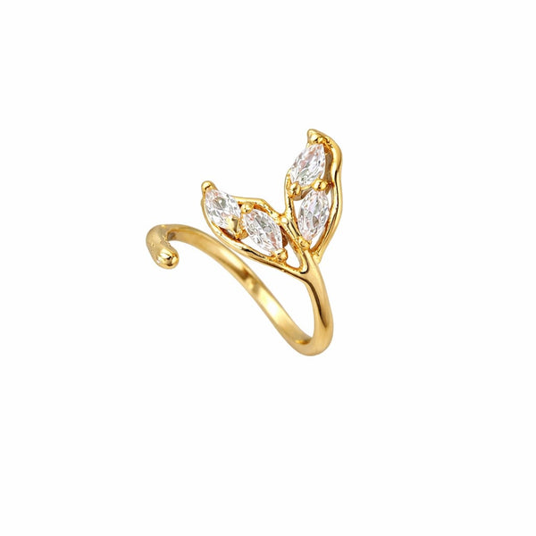 Fishtail Crystal Ring
