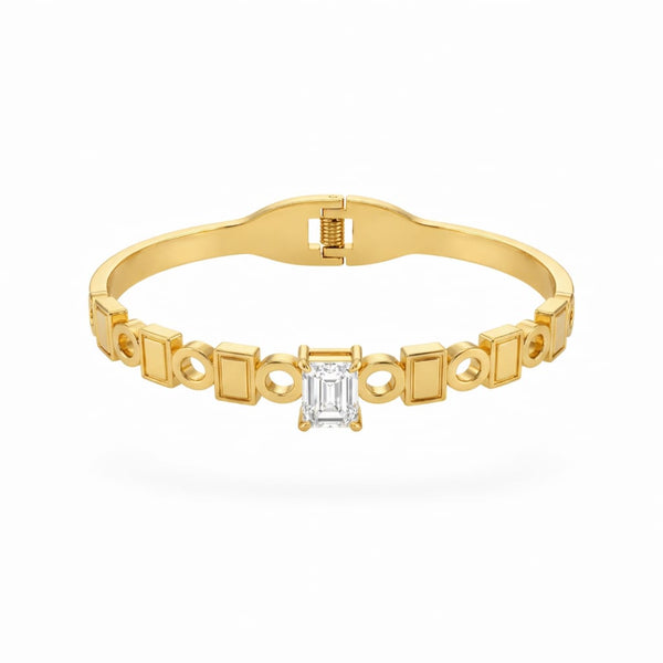 Rectangle charm crystal bracelet