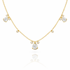 Teardrop Crystal Gold Beaded Necklace