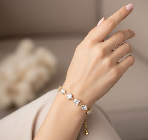 White Crystal Bracelet- TDD