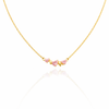 Pink Gold Teardrop Cluster Necklace