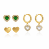 Heart crystal earrings