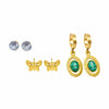 Butterfly Emerald Earring set