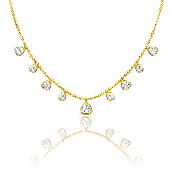 Heart Motifs Ball Chain Necklace