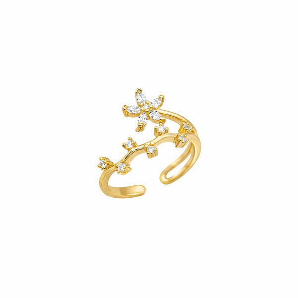 Twig flower Ring