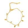 Golf Leaf Stone Bracelet