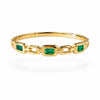 Emerald Crystal Stud Link Bracelet