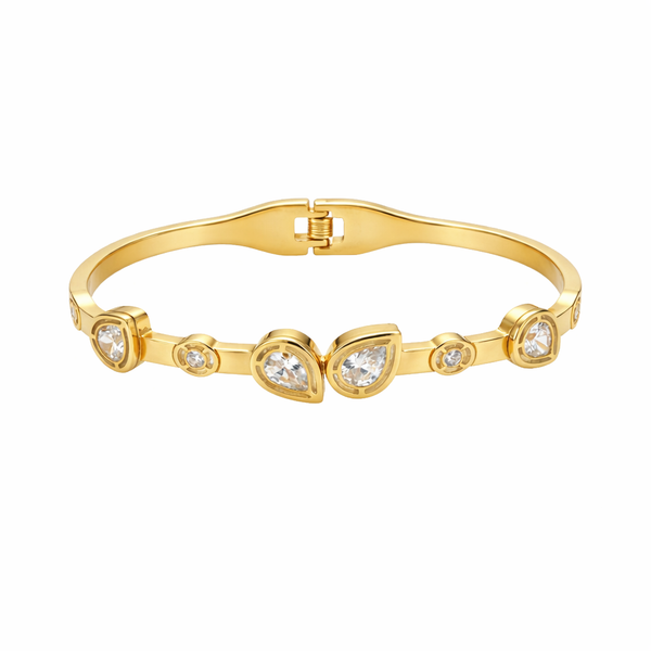 Valora Crystal Leaf Bracelet