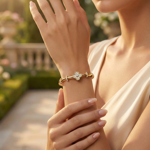 Diamond Disc Clove Bracelet