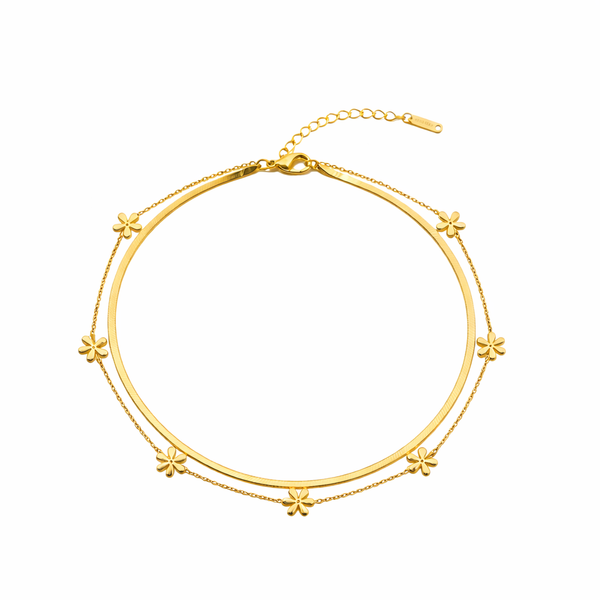 Flower Snake Chain Bracelet