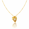 Pearls in heart Necklace