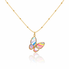 Gradient Butterfly Charm Necklace