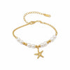 Star Charm Pearl Beaded Bracelet