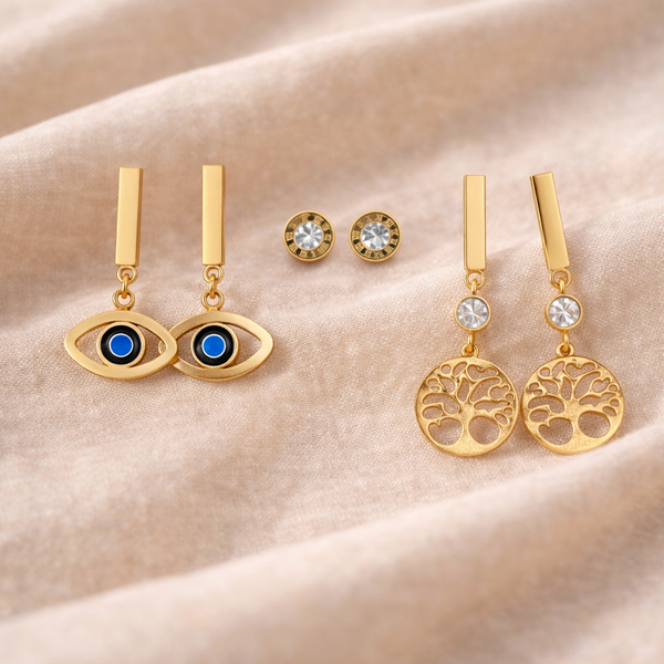 Evil Eye Tree Earing Set