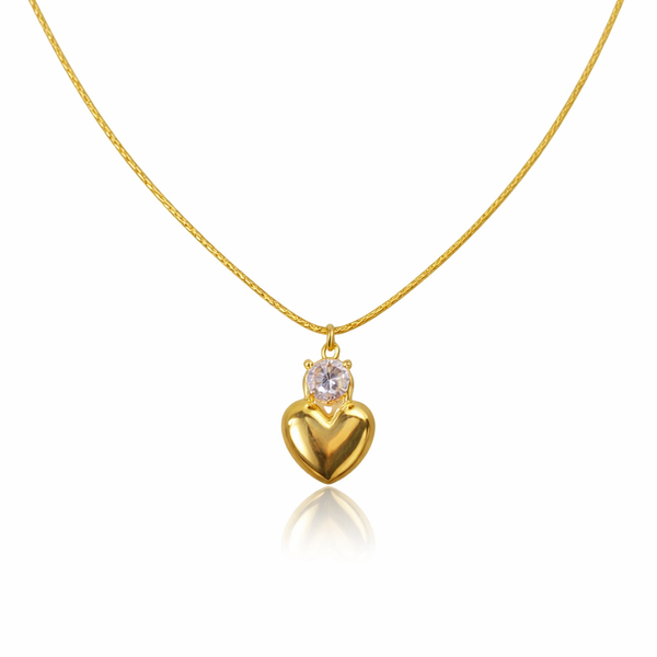 Crystal Crown Heart Necklace