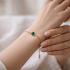 Dainty Emerald Stone Bracelet