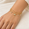 Dual Layer Studded Clover Bracelet