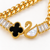 Swan Clover Bracelet