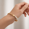 Gold Heart Baguette Bracelet
