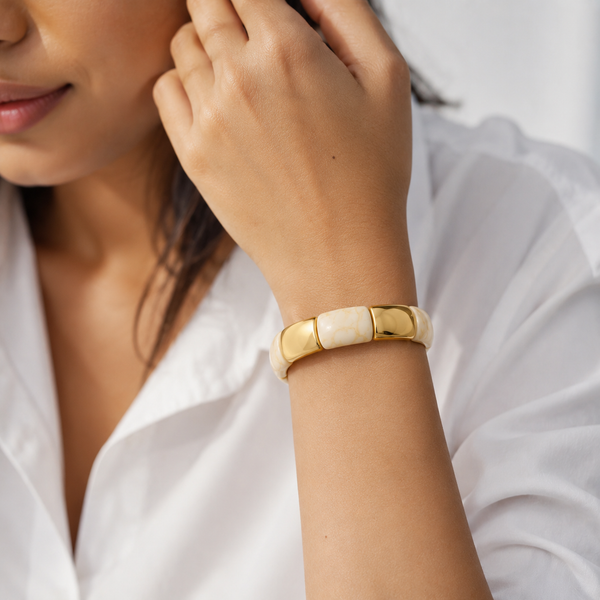 Viral Stackable Bracelet- Creme