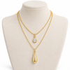 Double Layer Gold Drop Necklace
