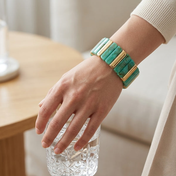 Viral Stackable Bar Bracelet - Blue