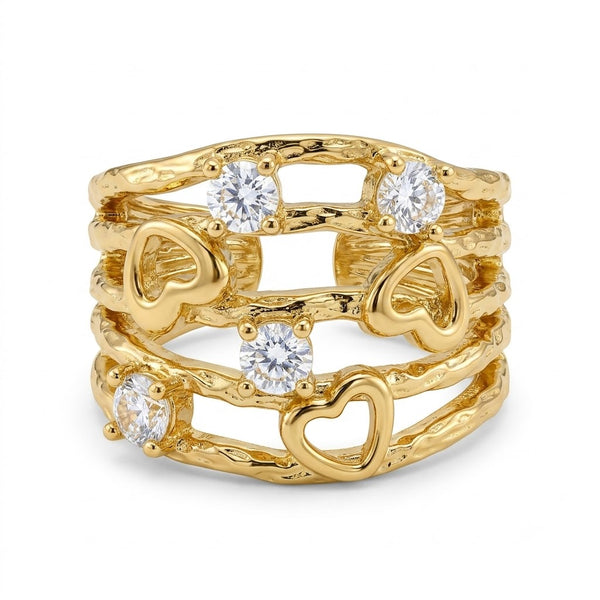 Heart Sparkling Zirconia Ring