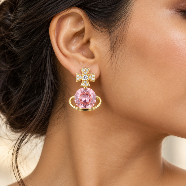 Pastel Pink Orbit Earring