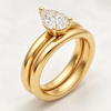 Crystal Pear Cut Ring