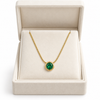 Emerald Minimal Necklace